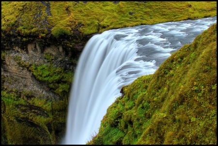 Skgafoss waterfall in the south of Iceland.の写真素材