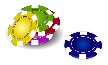 Poker Chips のイラスト素材