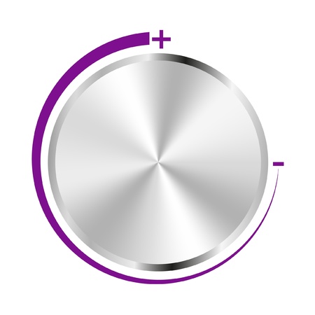 Chrome volume with purple scale on white backgroundのイラスト素材