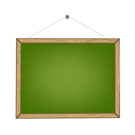 A chalk board in green colour on white background without text (clean)のイラスト素材