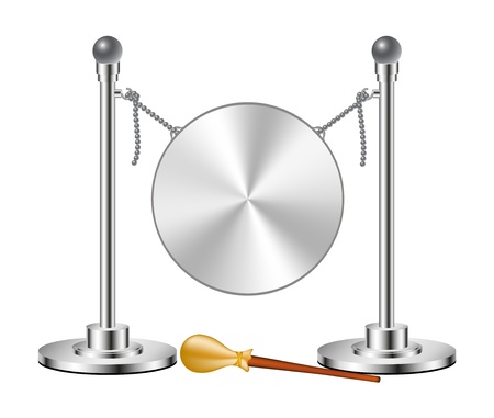 Gong - traditional of an antique oriental music instrumentのイラスト素材