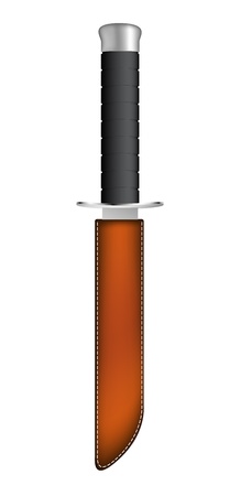 Knife in leather caseのイラスト素材