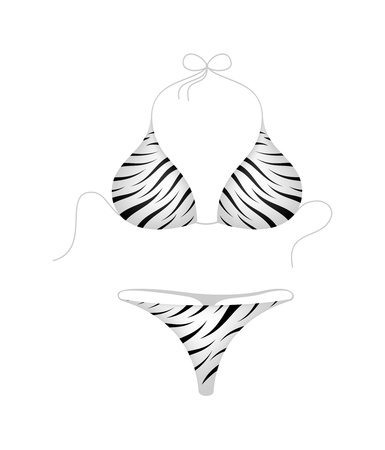 Bikini suit - zebra designのイラスト素材