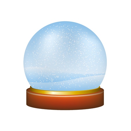 Snow globe with winter landscapeのイラスト素材