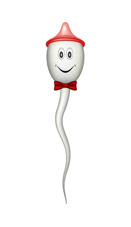 Sperm with condom hatのイラスト素材