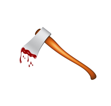 Realistic axe with blood のイラスト素材