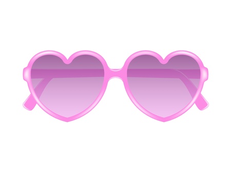 Sun glasses in shape of heart のイラスト素材