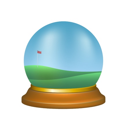 Paper weight with golf sceneryのイラスト素材