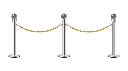 Stand rope barriersのイラスト素材