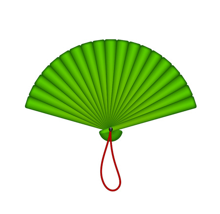 Green oriental fanのイラスト素材