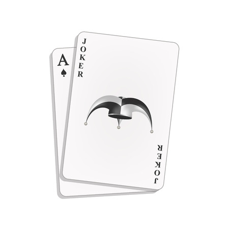 Joker and spades ace のイラスト素材