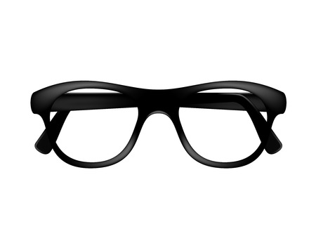Retro glasses frame in dark design without lensesのイラスト素材