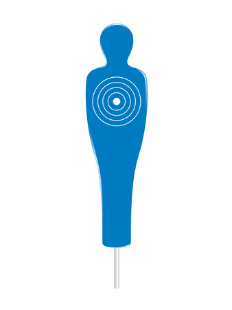 Blue and white human targetのイラスト素材