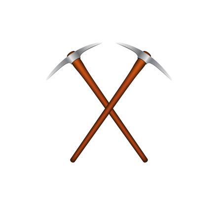 Two crossed mattocksのイラスト素材