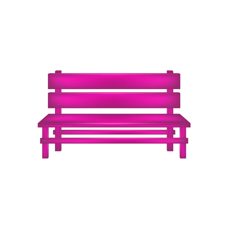 Rural bench in pink designのイラスト素材