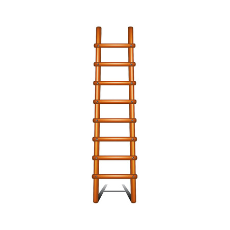 Wooden ladder with shadow leading upのイラスト素材