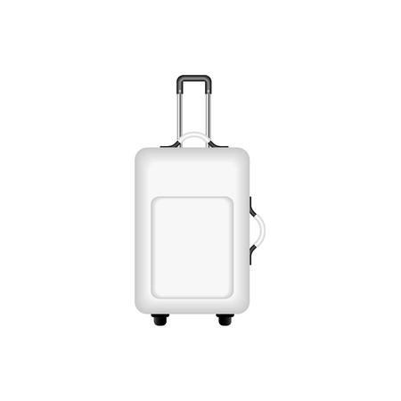 Travel suitcase in black and white design Vector illustration.のイラスト素材
