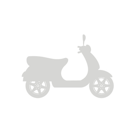 Silhouette of scooter in gray design illustration.のイラスト素材
