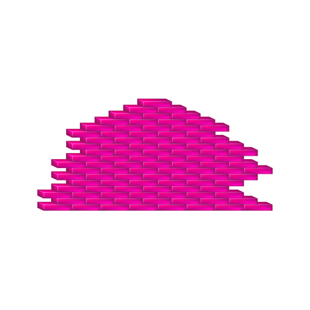 Brick wall in pink designのイラスト素材