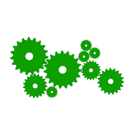 Gears in green designのイラスト素材