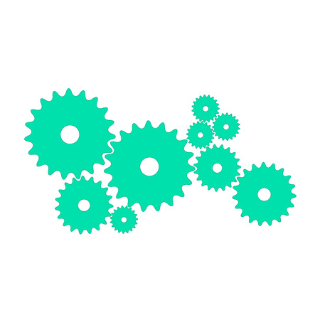 Gears in cyan designのイラスト素材