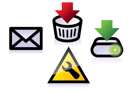 Various pictures of icons for webのイラスト素材
