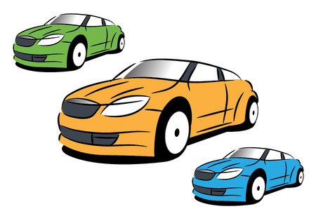 The simply vector sketch of modern sport carのイラスト素材