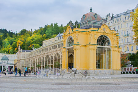 Autumn in the great czech spa resort Marianske Lazne (Marienbad) - Czech Republic (Carlsbad region)のeditorial素材