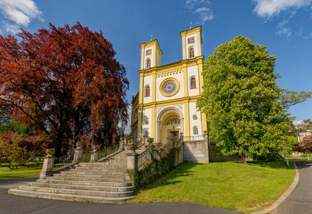 Catholic church in spa town Marianske Lazne (Marienbad) - Czech Republic, Europe