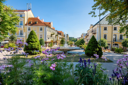 Frantiskovy Lazne, Czech Republic - July 19, 2018: Spa center of Frantiskovy Lazne, Narodni tridaのeditorial素材