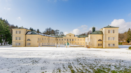 State Chateau Kynzvart in winter - castle is located near the famous west Bohemian spa town Marianske Lazne (Marienbad) - Czech Republicのeditorial素材