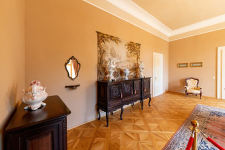 Rabstejn nad Strelou, Czech Republic - July 17, 2022: Interior of the chateau Rabstejn nad Strelouのeditorial素材