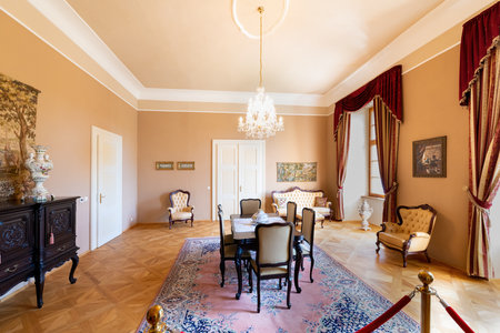 Rabstejn nad Strelou, Czech Republic - July 17, 2022: Interior of the chateau Rabstejn nad Strelouのeditorial素材