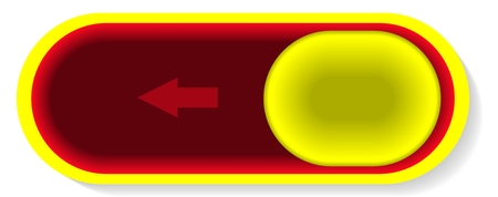 Oval sliding switch yellow-red color to use on the websiteのイラスト素材