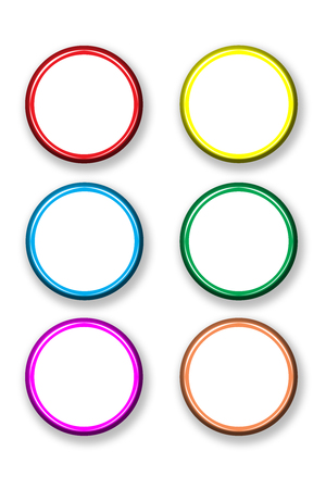 Set of colored step, for example using the buttonsの写真素材
