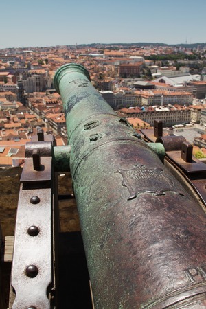 Cannon pointed to the Lisbon, Portugalのeditorial素材