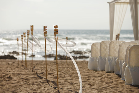 Beach wedding ceremonyの写真素材