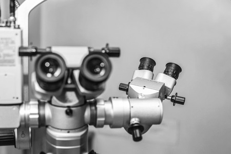 Medical optometrist equipment used for  eye examsの写真素材