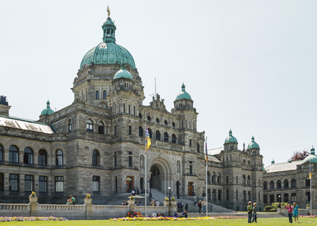 VICTORIA, BRITISH COLUMBIA, CANADA - MAY 19: Canadian Parliament Building in Victoria British Columbiaのeditorial素材