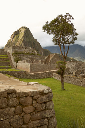 Lost Incan City of Machu Picchu near Cusco in Peru.