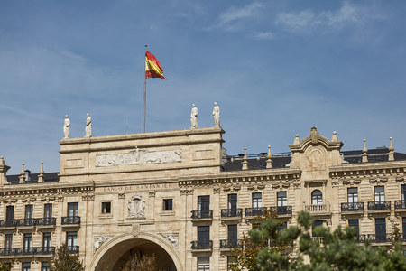 Headquarters of Banco Santander in Santander, Spainのeditorial素材