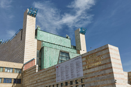Palace of Festivals or Palacio de Festivales de Cantabria in Santander city, Cantabria region of Spainのeditorial素材