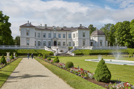 PALANGA, LITHUANIA - JULY 05, 2017: Beautiful Palanga Amber Museum in Tiskeviciai Palace and Botanical Garden in Palanga, Lithuania.のeditorial素材