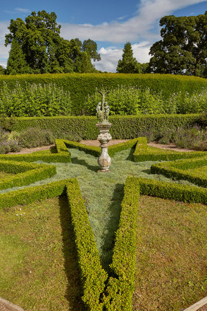CAWDOR, NAIRN, SCOTLAND, UK - AUGUST 07, 2017: Cawdor Castle surrounded by its beautiful gardens near Inverness, Scotlandのeditorial素材