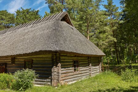 TALLINN, ESTONIA - JULY 07, 2017: Traditional open air museum, Vabaohumuuseumi kivikulv, Rocca al Mare close to city of Tallinn in Estonia.のeditorial素材