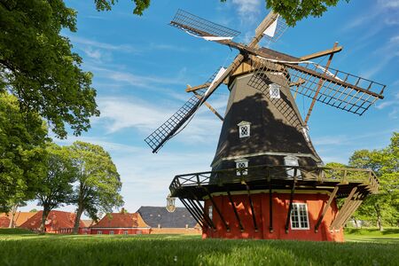 COPENHAGEN, DENMARK - MAY 25, 2017: Windmill in the historical Fortress Kastellet in Copenhagenのeditorial素材