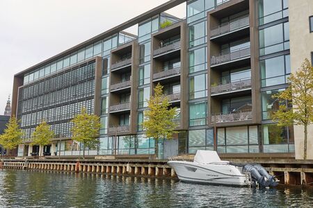 COPENHAGEN, DENMARK - SEPTEMBER 16, 2017: Canal Tour: beautiful view on Copenhagen water front....