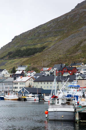HONNINGSWAG, NORWAY - JUNE 21, 2017: Culture and life in the northern most town of Honningswag in Norway.のeditorial素材