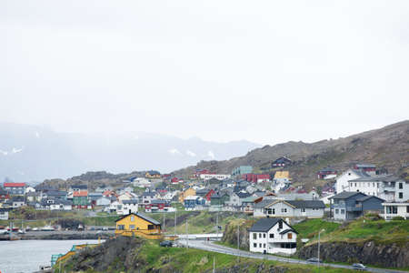 HONNINGSWAG, NORWAY - JUNE 21, 2017: Culture and life in the northern most town of Honningswag in Norway.のeditorial素材