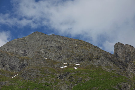 Geiranger fjord, Beautiful Nature Norway. It is a 15-kilometre (9.3 mi) long branch off of the Sunnylvsfjorden, which is a branch off of the Storfjorden (Great Fjord).の写真素材